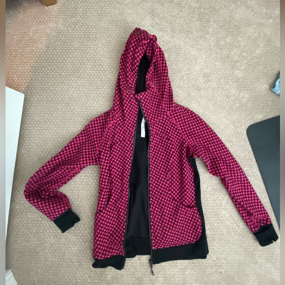 Lululemon Scuba hoodie, pink and black
